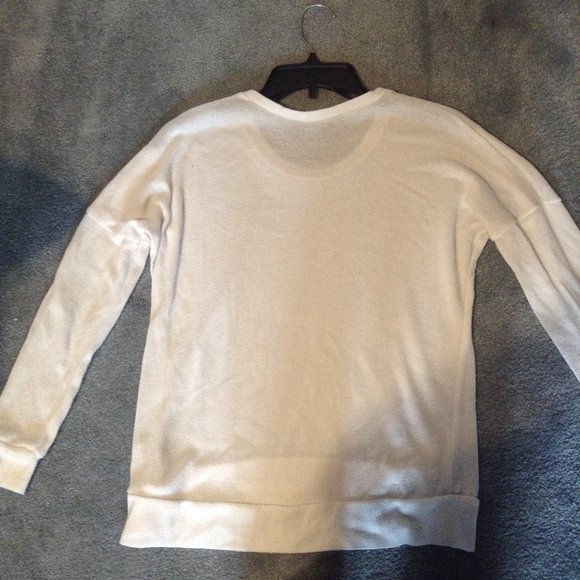 Cream Long Sleeve Thin Sweater - Picture 2 of 2